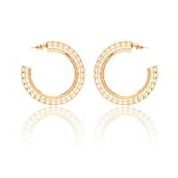 Zinc Alloy Hoop Earring Geometrical Pattern plated for woman nickel lead & cadmium free Sold By Pair