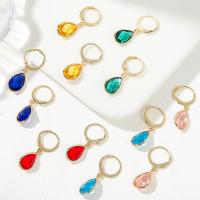 Boucles d'oreilles cristal, avec alliage de zinc, larme, 6 pièces & styles différents pour le choix & pour femme, multicolore, Vendu par fixé