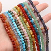 Beads Gemstone misti, Pietra naturale, Cubo, DIY & sfaccettati, nessuno, 5x5mm, Venduto per 38 cm filo