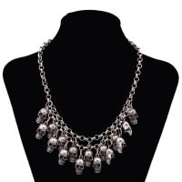 Ketting Halloween, Zinc Alloy, Schedel, plated, Halloween Jewelry Gift & voor vrouw, meer kleuren voor de keuze, Lengte 48 cm, Verkocht door PC