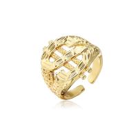 laiton Cuff Bague, Signe dollar, Plaqué or 18K, Réglable & pour femme, 22mm, Vendu par PC