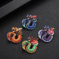 Enamel Brooch Zinc Alloy Dragon plated Unisex nickel lead & cadmium free Sold By PC