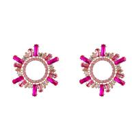 Zinc Alloy Drop Earrings fashion jewelry & for woman & with rhinestone nickel lead & cadmium free Sold By Pair