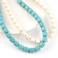 Χάντρες Turquoise, τυρκουάζ, Στήλη, γυαλισμένο, DIY, περισσότερα χρώματα για την επιλογή, 8x9mm, Sold Per 38 cm Strand