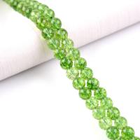 Crackle kwarts kralen, Crackle Quartz, Ronde, DIY, groen, Per verkocht 38 cm Strand