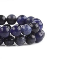 Natural Sodalite Beads Round polished DIY blue Sold Per 38 cm Strand