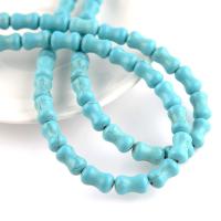 Turquoise Kralen, Natuurlijke Turquoise, Bot, gepolijst, DIY, blauw, 8x14mm, 25pC's/Strand, Per verkocht 38 cm Strand