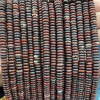 Mixed Edelsteen kralen, Rond plat, gepolijst, verschillende materialen voor de keuze & voor vrouw, meer kleuren voor de keuze, 6*2mm, Ca 160pC's/Strand, Per verkocht Ca 13 inch Strand