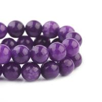 Naturlige Charoite perler, Runde, poleret, du kan DIY, lilla, Solgt Per 38 cm Strand