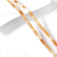 Lighter Imperial Jade Beads Column DIY yellow Sold Per 38 cm Strand