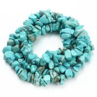 Turkusowe koraliki, turkus, Nieregularne, DIY, niebieski, 8-12mm, sprzedawane na 80 cm Strand