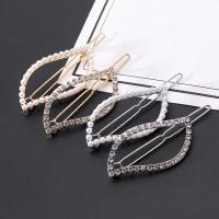 Hair Clip Zinc Alloy with Plastic Pearl plated fashion jewelry & for woman & with rhinestone Sold By PC