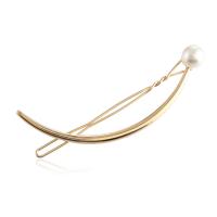 Hair Clip Zinc Alloy with Plastic Pearl plated fashion jewelry & for woman Sold By PC