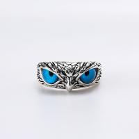 Zink Alloy Finger Ring, med Glas, Eagle, plated, mode smycken & för kvinna, Säljs av PC