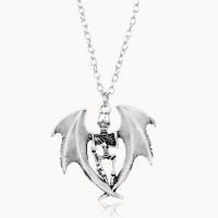 Ketting Halloween, Zinc Alloy, Schedel, silver plated, uniseks & Halloween Jewelry Gift & rolo ketting & luminated, meer kleuren voor de keuze, nikkel, lood en cadmium vrij, 30x32mm, Lengte Ca 23.62 inch, Verkocht door PC