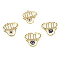 銅 カフ指輪, ハムサ, 調整 & 女性用 & エナメル, 無色, 20x20x2mm, 売り手 パソコン