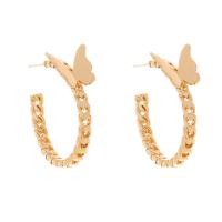 Zinklegering oorknoppen, Zinc Alloy, Vlinder, gold plated, mode sieraden & voor vrouw, gouden, Verkocht door pair