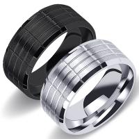 Titanium Čelik Finger Ring, uglađen, različite veličine za izbor & za čovjeka, više boja za izbor, 8mm, Prodano By PC