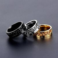 Titanium Staal Finger Ring, gepolijst, verschillende grootte voor keus & voor de mens, meer kleuren voor de keuze, 8mm, Verkocht door PC