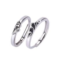 Anillos para Parejas, metal, chapado en color de plata, unisexo & diverso tamaño para la opción, plateado, libre de níquel, plomo & cadmio, 2mm, Vendido por UD