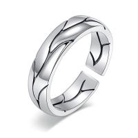 laiton Cuff Bague, Placage de couleur argentée, pour homme, argent, protéger l'environnement, sans nickel, plomb et cadmium, 18x5mm, Vendu par PC