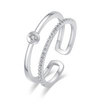 Sárgaréz Mandzsetta Finger Ring, -val Hegyikristály, galvanizált, a nő, több színt a választás, nikkel, ólom és kadmium mentes, 4mm, Által értékesített PC