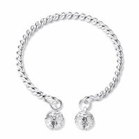 metal Brazalete, chapado en color de plata, para mujer, plateado, libre de níquel, plomo & cadmio, 64mm, Vendido por UD