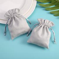 Jewelry Pouches Bags Velveteen grey Sold By PC