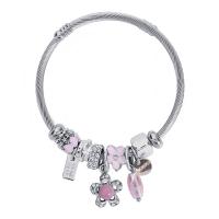 acciaio inox Europea Cuff Bangle, Fiore, placcato, Regolabile & per la donna & smalto & con strass, nessuno, Venduto da PC