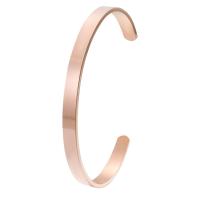 acier inoxydable bracelet manchette, Placage, pour femme, plus de couleurs à choisir, 6mm, 10PC/lot, Vendu par lot