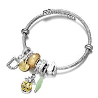 acciaio inox Europea Cuff Bangle, with cristallo, placcato, Regolabile & per la donna & con strass, nessuno, Venduto da PC