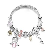 acciaio inox Europea Cuff Bangle, with cristallo, placcato, Regolabile & per la donna & con strass, nessuno, Venduto da PC