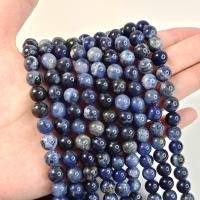 Sodaliet kralen, Ronde, DIY & verschillende grootte voor keus, blauw, Per verkocht 38 cm Strand