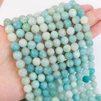 Amazonite Korálky, Amazonit, Kolo, DIY & různé velikosti pro výběr, modrý, Prodáno za 38 cm Strand