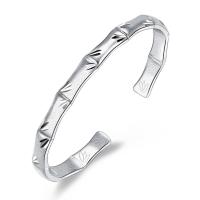 Messing Manchet Bangle, Bamboe, plated, voor vrouw, meer kleuren voor de keuze, nikkel, lood en cadmium vrij, 7.45mm, Verkocht door PC