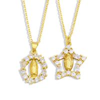 Cubic Zircon Micro Pave Brass Necklace micro pave cubic zirconia & for woman golden Length 50 cm Sold By PC