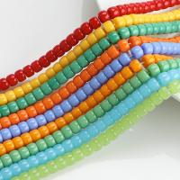 Handgemaakte Lampwork Beads, Kolom, gepolijst, DIY, meer kleuren voor de keuze, 6x8mm, 65pC's/Strand, Per verkocht 38 cm Strand