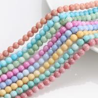 Geverfd Marmer Kraal, Ronde, gepolijst, DIY, meer kleuren voor de keuze, 8mm, 100pC's/Strand, Per verkocht 38 cm Strand