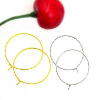 Composante de boucle d'oreille créole en acier inoxydable, Placage, DIY & normes différentes pour le choix, 1000PC/sac, Vendu par sac