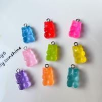 Colgantes de Resina, Oso, engomada de gota, estilo de caramelo, más colores para la opción, 12x6mm, 100PCs/Bolsa, Vendido por Bolsa