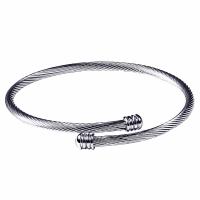 Titanium Staal Manchet Bangle, plated, Verstelbare & voor de mens, meer kleuren voor de keuze, 3.50x6x6mm, Verkocht door PC