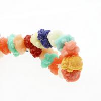 Sintetiniai Koralų karoliukai, Coral, Vėžlys, Raižyti, Pasidaryk pats, multi-colored, 20mm, 40kompiuteriai/Strand, Parduota už 38 cm Strand