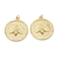 Brass Jewelry Pendants Round DIY golden Sold By PC