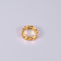 Vinger Ring in edelstaal, 316L roestvrij staal, gold plated, verschillende grootte voor keus & voor vrouw & hol, gouden, Verkocht door PC