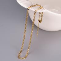 Ketting van edelstaal ketting, 316L roestvrij staal, met 6cm extender keten, gold plated, ovale keten & voor vrouw, gouden, 3x6mm, Lengte Ca 36 cm, Verkocht door PC