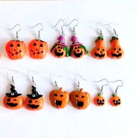 Hars Earring, met Zinc Alloy, Halloween Jewelry Gift & verschillende stijlen voor de keuze & voor vrouw, meer kleuren voor de keuze, 25x50mm, Verkocht door pair