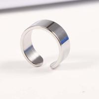 Stainless Steel Cuff fingerring, poleret, Unisex, oprindelige farve, Solgt af PC