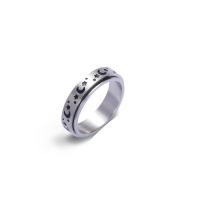 Acier titane bague, Oindre, normes différentes pour le choix & pour homme, argent, 6mm, Vendu par PC