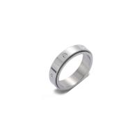 Bague en acier inoxydable, poli, unisexe & normes différentes pour le choix, argent, 6mm, Vendu par PC