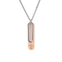 Collier d'acier titane, Placage, unisexe & chaîne Rolo, plus de couleurs à choisir, 9x40mm, Longueur Environ 23.62 pouce, Vendu par PC